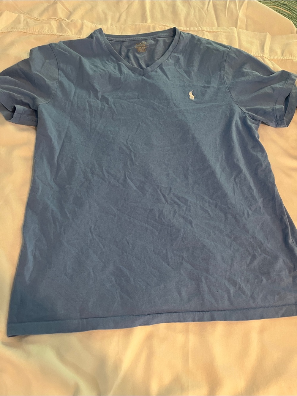 Polo by Ralph Lauren V-Neck Tee in Light Blue